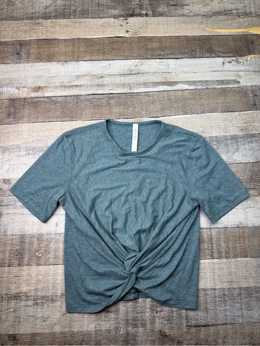 lululemon athletica Blue Twist-Front Crop Tee